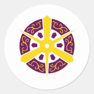 Sticker Rond Kyoto ville drapeau Kyoto préfecture japonaise sym