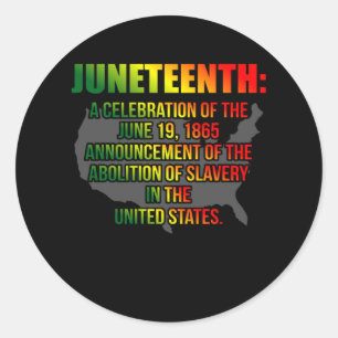 Sticker Rond La 19e fête de l'histoire des Noirs américains