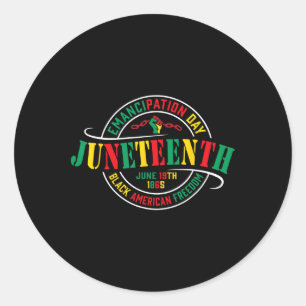 Sticker Rond La 19ème histoire noire célèbre la liberté noire