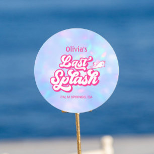Sticker Rond La Bachelorette de la piscine Last Splash
