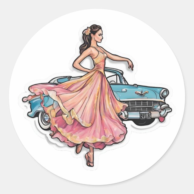 Sticker Rond la bailarina y su coche (Devant)