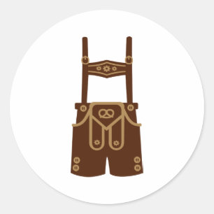 Sticker Rond La Bavière en cuir Oktoberfest de pantalons