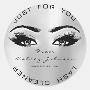 Sticker Rond La beauté fouette le gris de décapant de