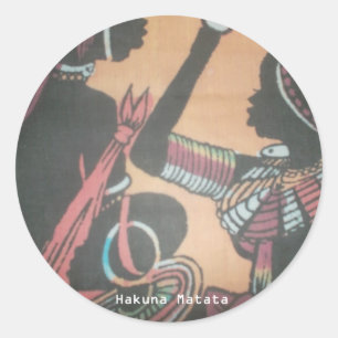 Sticker Rond La beauté intemporelle de la tradition Masaï