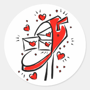 Sticker Rond la boîte aux lettres marque avec des lettres