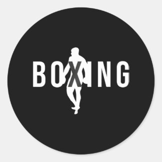 Sticker Rond La Boxe Est Ma Thérapie Une Boxe La Plus Cooleuse