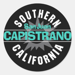 Sticker Rond La Californie du sud - San Juan Capistrano