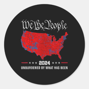 Sticker Rond La Carte Électorale 2024 De Trump Déchargée De Ce