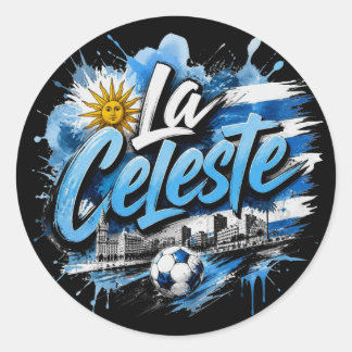 Sticker Rond La Celeste - Surnom de l'équipe nationale d'Urugua