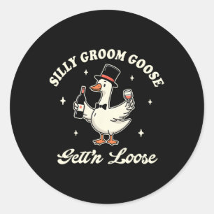 Sticker Rond La chambre à être bachelorette Silencieuse Goose G
