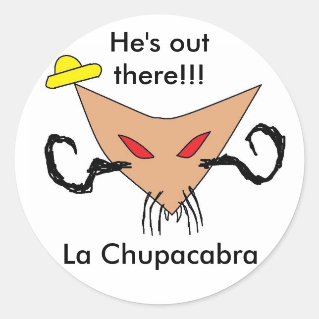 Sticker Rond La Chupacabra (Devant)