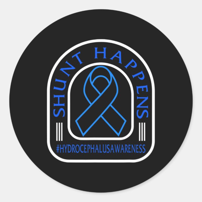 Sticker Rond La Chute de sensibilisation à l'hydrocéphalie se p (Devant)