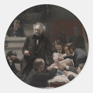 Sticker Rond La clinique Gross de Thomas Eakins