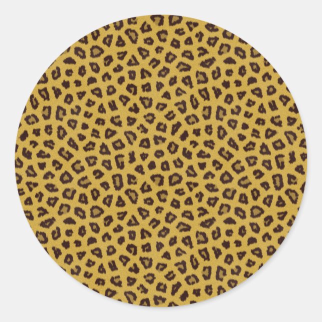 Sticker Rond La collection de fourrures - Leopard (Devant)