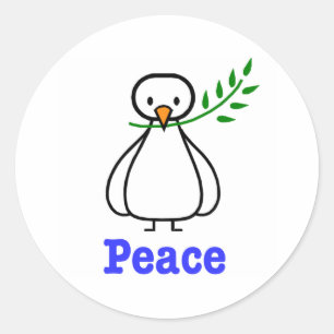 Sticker Rond La colombe de la paix