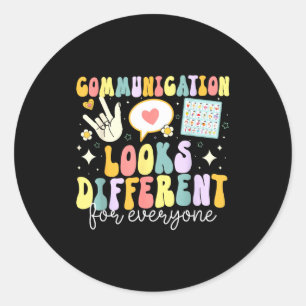 Sticker Rond La communication est différente pour tout le monde