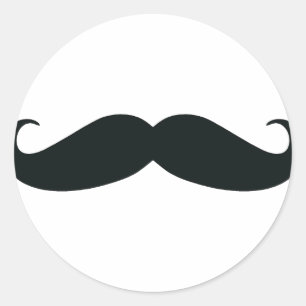 Sticker Rond La conception de moustache