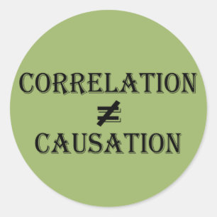 Sticker Rond La corrélation n'égale pas la causalité