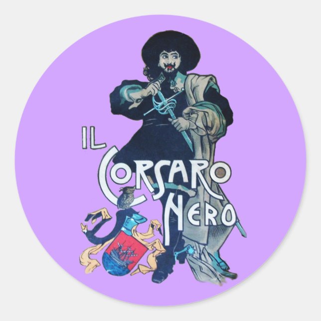 STICKER ROND LA CORSAIRE NOIRE (Devant)