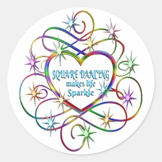 Sticker Rond La Danse carré Favorise La Vie