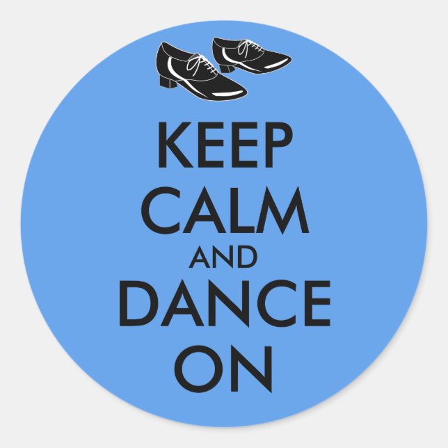 Sticker Rond La danse chausse personnalisable gardent le calme (Devant)