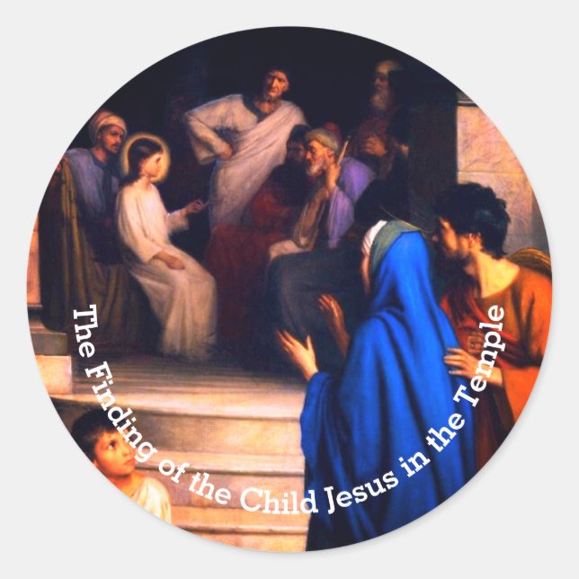 Sticker Rond La découverte dans le temple catholique (Devant)