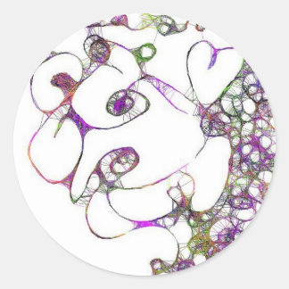 Sticker Rond La déesse grecque à deux visages