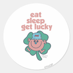 Sticker Rond La devise de Miss Lucky   Cabot vert