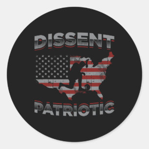 Sticker Rond La dissidence est le design patriotique Usa Drapea