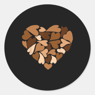 Sticker Rond La diversité aime le Mois de l'histoire des Noirs