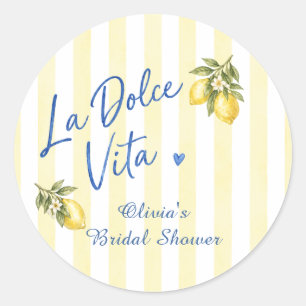 Sticker Rond La Dolce Vita Fête de Mariage