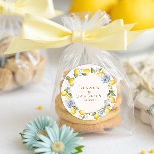 Sticker Rond La Dolce Vita Lemon nom de mariage italien