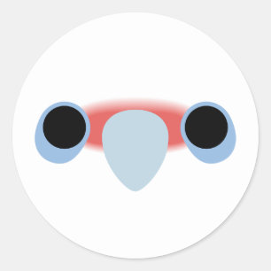 Sticker Rond La face d'une corella occidental