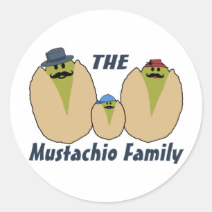 Sticker Rond La famille italienne Mustachio