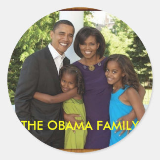STICKER ROND LA FAMILLE OBAMA