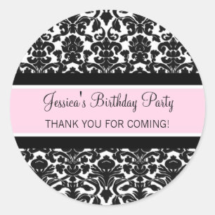 Sticker Rond La faveur nommée faite sur commande de Merci