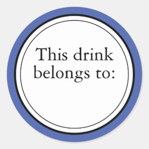 Sticker Rond La fête appartient à cette boisson