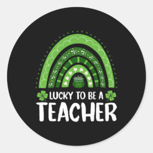 Sticker Rond La Fête de la Saint-Patrick Chats Catricks Day Cha