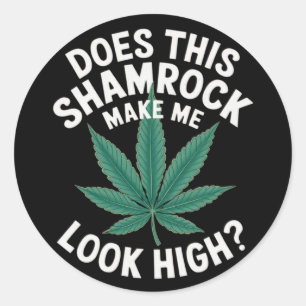 Sticker Rond La fête drôle de Saint-Patrick pour les gars Super
