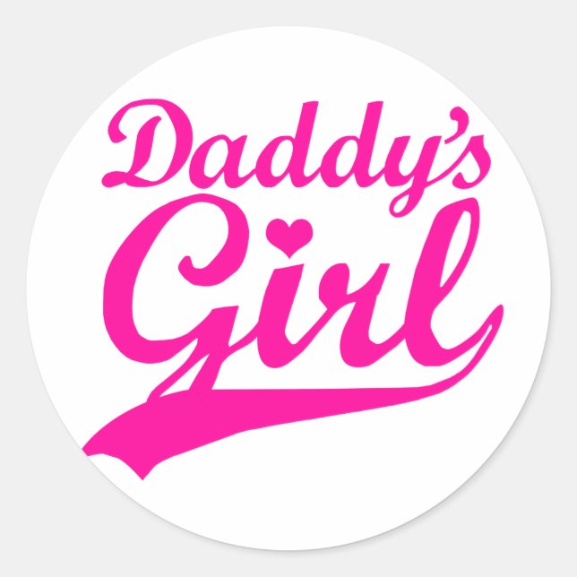 Sticker Rond La fille du papa (Devant)