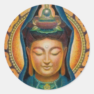 Sticker Rond La flamme de la déesse Kuan Yin