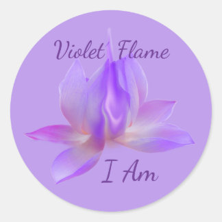 Sticker Rond La Flamme Violette Je Suis Avec Lotus Lotus