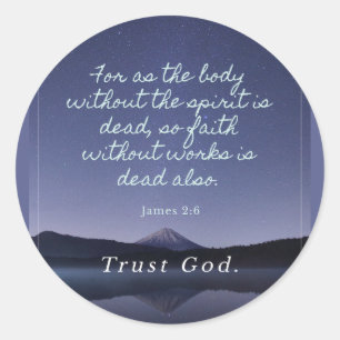 Sticker Rond La foi sans les œuvres est morte