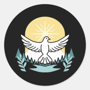 Sticker Rond La force spirituelle en Dieu - L'épanouissement de