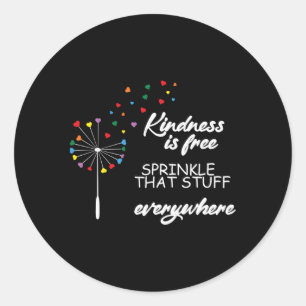 Sticker Rond La Génialité Est Gratuite Partout