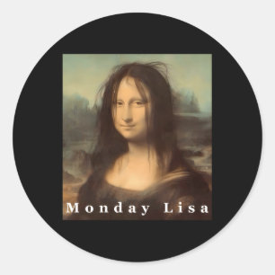 Sticker Rond La Gioconda Mona Lisa lundi Lisa