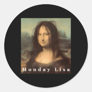 Sticker Rond La Gioconda Mona Lisa lundi Lisa