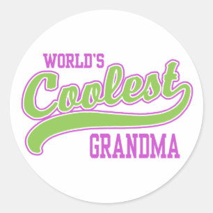 Sticker Rond La grand-mère la plus froide du monde
