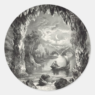 Sticker Rond La grotte enchantée