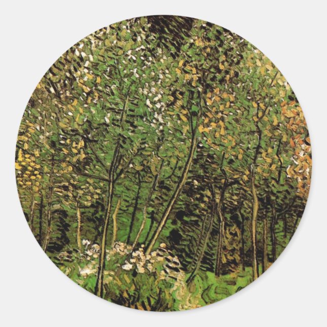 Sticker Rond La Grove par Vincent van Gogh (Devant)